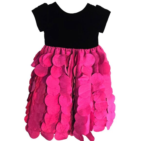 Susanne Lively Girls 3T  3 T Toddler Formal Dress Pink Black Ruffles Party Baby - Picture 1 of 8